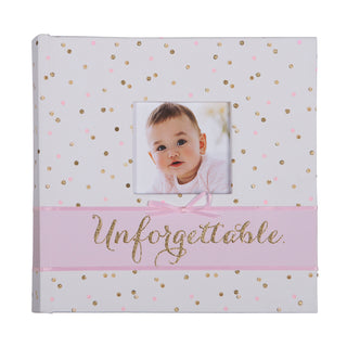Sweet Sparkle Girl Slim Bound Photo Journal Album, C.R. Gibson, Baby Book, Baby Photo Book, Baby Shower, Baby Shower Gift, C.R. Gibson Sweet Sparkle Girl Slim Bound Photo Journal Album, cf-ty
