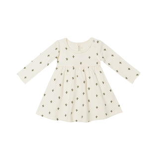 Quincy Mae Long Sleeve Jersey Dress - Cactus, Quincy Mae, Cactus, Dress, Quincy Mae, Quincy Mae AW21, Quincy Mae Cactus, Quincy Mae Dress, Quincy Mae Long Sleeve Jersey Dress, Dress - Basical