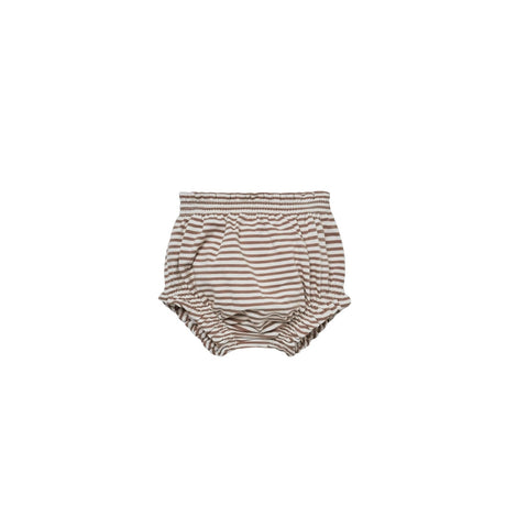 Quincy Mae Gathered Bloomer - Cocoa Stripe, Quincy Mae, Cocoa Stripe, Quincy Mae, Quincy Mae AW22, Quincy Mae Cocoa Stripe, Quincy Mae Gathered Bloomer, Quincy Mae Gathered Bloomers, Baby & T