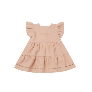 Quincy Mae S/S Belle Dress - Blush, Quincy Mae, Quincy Mae, Quincy Mae Blush, Quincy Mae Dress, Quincy Mae S/S Belle Dress, Quincy Mae SS22, Dress - Basically Bows & Bowties