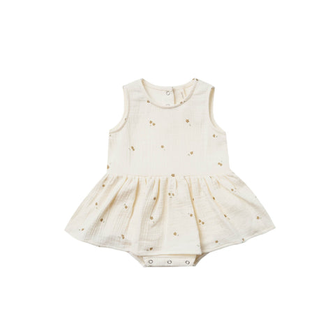 Quincy Mae Skirted Tank Romper - Ivory, Quincy Mae, cf-size-18-24-months, cf-size-2-3y, cf-type-romper, cf-vendor-quincy-mae, Quincy Mae, Quincy Mae Ivory, Quincy Mae Ivory Tiny Flower, Quinc