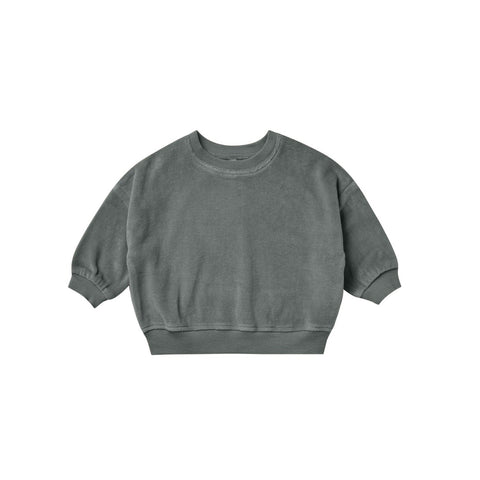 Quincy Mae Velour Relaxed Sweatshirt - Dusk, Quincy Mae, cf-size-4-5y, cf-size-6-12-months, cf-type-shirts-&-tops, cf-vendor-quincy-mae, Dusk, Quincy Mae, Quincy Mae AW22, Quincy Mae Velour R