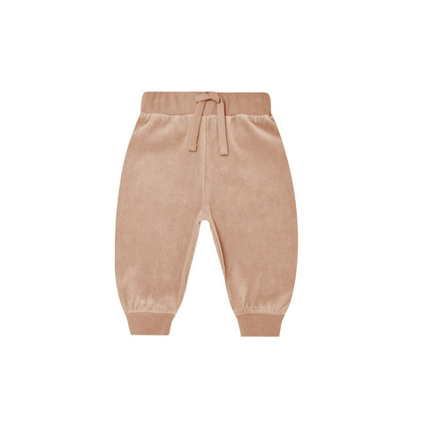 Quincy Mae Velour Relaxed Sweatpant - Blush, Quincy Mae, Baby Bling, Blush, cf-size-4-5y, cf-size-6-12-months, cf-type-pants, cf-vendor-quincy-mae, Quincy Mae, Quincy Mae AW22, Quincy Mae Fle