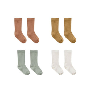 Quincy Mae Baby Socks Set - Ivory / Spruce / Amber / Ocre, Quincy Mae, Quincy Mae, Quincy Mae Amber, Quincy Mae Baby Socks Set, Quincy Mae Ivory, Quincy Mae Ocre, Quincy Mae Socks, Quincy Mae