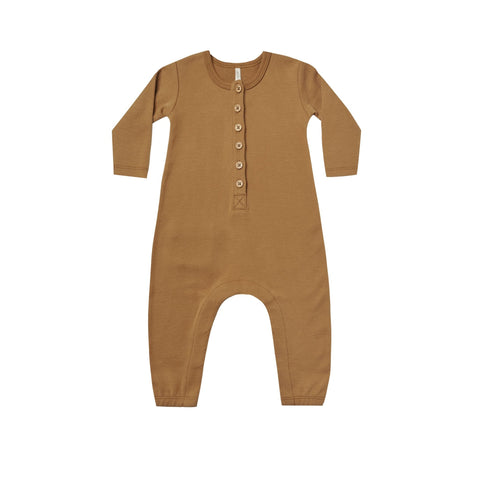 Quincy Mae Long Sleeve Jumpsuit - Walnut, Quincy Mae, Quincy Mae, Quincy Mae AW21, Quincy Mae Long Sleeve Jumpsuit, Quincy Mae Romper, Quincy Mae Walnut, Romper, Romper - Basically Bows & Bow
