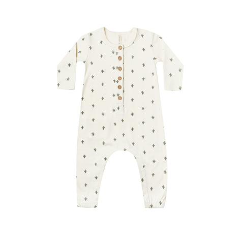 Quincy Mae Long Sleeve Jumpsuit - Cactus, Quincy Mae, Quincy Mae, Quincy Mae AW21, Quincy Mae Cactus, Quincy Mae Long Sleeve Jumpsuit, Quincy Mae Romper, Romper, Romper - Basically Bows & Bow