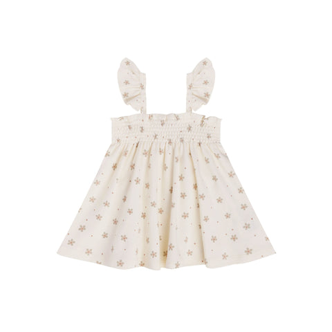 Quincy Mae Smocked Jersey Dress - Dotty Floral, Quincy Mae, Dotty Floral, Quincy Mae, Quincy Mae Smocked Jersey Dress, Quincy Mae SS23, Smocked Jersey Dress, Dress - Basically Bows & Bowties