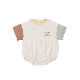 Quincy Mae Relaxed Bubble Romper - Color Block, Quincy Mae, Color Block, Quincy Mae, Quincy Mae Relaxed Bubble Romper, Quincy Mae SS23, Relaxed Bubble Romper, Romper - Basically Bows & Bowtie