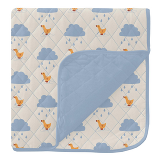 KicKee Pants Natural Puddle Duck / Pond Quilted Toddler Blanket, KicKee Pants, KicKee, KicKee Pants, KicKee Pants Quilted Toddler Blanket, KP Anniversary F22, Natural Puddle Duck, Quilted Tod