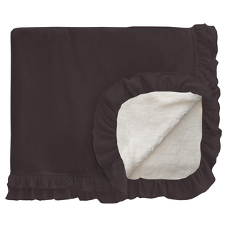 KicKee Pants Solid Midnight Sherpa-Lined Double Ruffle Toddler Blanket, KicKee Pants, Fluffle Toddler Blanket, KicKee, KicKee Pants, KicKee Pants Fluffle Toddler Blanket, KicKee Pants Sherpa-