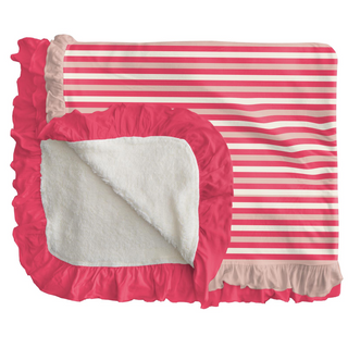 KicKee Pants Hopscotch Stripe Sherpa-Lined Double Ruffle Toddler Blanket, KicKee Pants, CM22, KicKee, KicKee Pants, KicKee Pants First Day of School, KicKee Pants Hopscotch Stripe, KicKee Pan