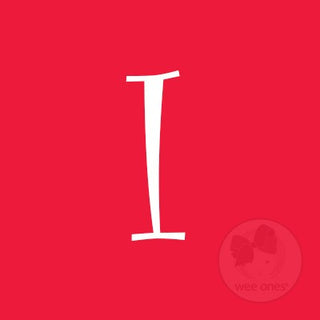 Medium Red w/White Initial Hair Bow on Clippie, Wee Ones, Alligator Clip, Alligator Clip Hair Bow, cf-type-hair-bow, cf-vendor-wee-ones, Clippie, CM22, Grosgrain, Hair Bow, Initial, Initial H