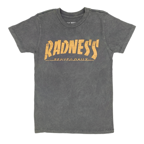 Tiny Whales Radness Mineral Black S/S Tee, Tiny Whales, Boys, Boys Clothing, cf-size-12-14y, cf-size-3t, cf-size-7y, cf-type-shirt, cf-vendor-tiny-whales, Made in the USA, Radness, Short Slee
