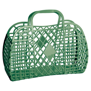 Sun Jellies Large Retro Basket - Olive, Sun Jellies, Jelly Bag, Sun Jellies, Sun Jellies Bag, Sun Jellies Large Retro Basket, Sun Jellies Large Retro Basket - Olive, Sun Jellies Olive, Sun Je