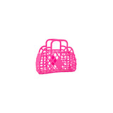 Sun Jellies Mini Retro Basket - Berry Pink, Sun Jellies, cf-type-bag, cf-vendor-sun-jellies, Jelly Bag, Mini Retro Tote, Mini Sun Jellies, Mini Tote, Sun Jellies, Sun Jellies Bag, Sun Jellies