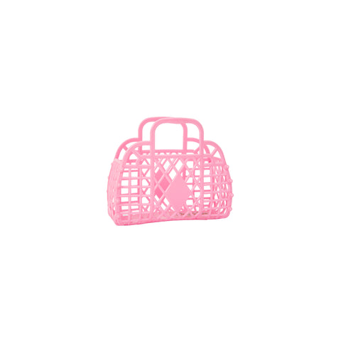 Sun Jellies Mini Retro Basket - Bubblegum Pink, Sun Jellies, Jelly Bag, Mini Retro Tote, Mini Sun Jellies, Mini Tote, Sun Jellies, Sun Jellies Bag, Sun Jellies Bubblegum Pink, Sun Jellies Bub