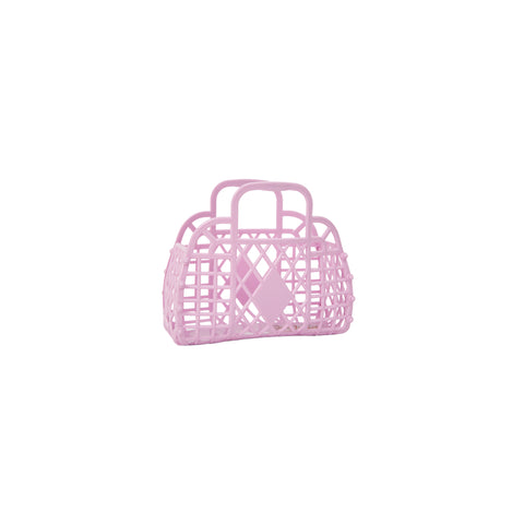 Sun Jellies Mini Retro Basket - Lilac, Sun Jellies, cf-type-bag, cf-vendor-sun-jellies, Jelly Bag, Mini Retro Tote, Mini Sun Jellies, Mini Tote, Sun Jellies, Sun Jellies Bag, Sun Jellies Lila