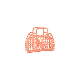 Sun Jellies Mini Retro Basket - Peach, Sun Jellies, Boo Basket, cf-type-bag, cf-vendor-sun-jellies, Jelly Bag, Mini Retro Tote, Mini Sun Jellies, Mini Tote, Sun Jellies, Sun Jellies Bag, Sun 