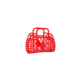 Sun Jellies Mini Retro Basket - Red, Sun Jellies, cf-type-bag, cf-vendor-sun-jellies, Jelly Bag, Mini Retro Tote, Mini Sun Jellies, Mini Tote, Sun Jellies, Sun Jellies Bag, Sun Jellies Mini, 