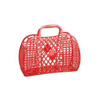 Sun Jellies Small Retro Basket - Red, Sun Jellies, Jelly Bag, Sun Jellies, Sun Jellies Bag, Sun Jellies Red, Sun Jellies Red Small Retro Basket, Sun Jellies Retro Basket, Sun Jellies Small Re
