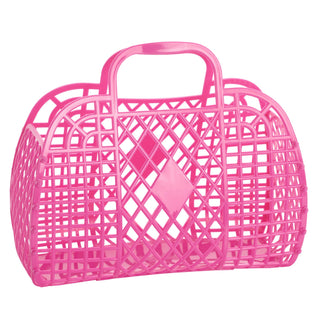 Sun Jellies Large Retro Basket - Berry Pink, Sun Jellies, Jelly Bag, Sun Jellies, Sun Jellies Bag, Sun Jellies Berry Pink, Sun Jellies Berry Pink Large Retro Basket, Sun Jellies Large Retro B