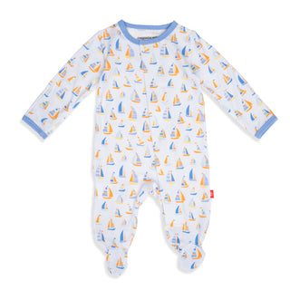 Magnetic Me Good Vibe On Tide Modal Magnetic Footie, Magnificent Baby, Baby Shower, Baby Shower Gift, Boat, cf-size-0-3-months, cf-size-3-6-months, cf-size-6-9-months, cf-size-newborn, cf-siz