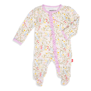 Magnetic Me Ashleigh Ruffle Modal Magnetic Footie, Magnificent Baby, Ashleigh, Baby Shower, Baby Shower Gift, cf-size-6-9-months, cf-size-newborn, cf-type-footie, cf-vendor-magnificent-baby, 
