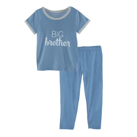KicKee Pants Applique S/S Pajama Set - Blue Moon Big Brother, KicKee Pants, Big Brother Pajama Se, Big Brother Pajama Set, Brother PAjamas, cf-size-4t, cf-size-8-years, cf-type-pajama-set, cf