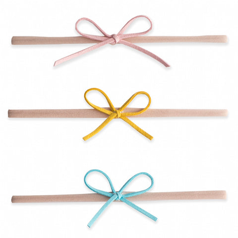 Baby Bling 3 Pack Suede Cord Headband Set-Pink/Mustard/Aqua, Baby Bling, Baby Bling, Baby Bling Bows, Baby Bling Headband, Baby Bling Headbands, Baby Bling Skinny, Baby Bling Skinny Headband,
