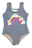 Shade Critters Flip Sequin Rainbow Stripe One Piece, Shade Critters, Bathing Suit, Els PW 5060, Flip Sequin Bathing Suit, Flip Sequin Swimwear, flip sequins, Girls Swimwear, One Piece Swimsui
