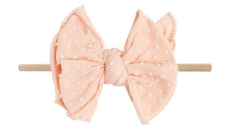 Baby Bling Tropical Peach Dot / Blush SHAB-BOW-LOUS Skinny Headband, Baby Bling, Baby Baby Bling Headbands, Baby Bling, Baby Bling Headband, Baby Bling Headbands, Baby bling SHAB, Baby Bling 