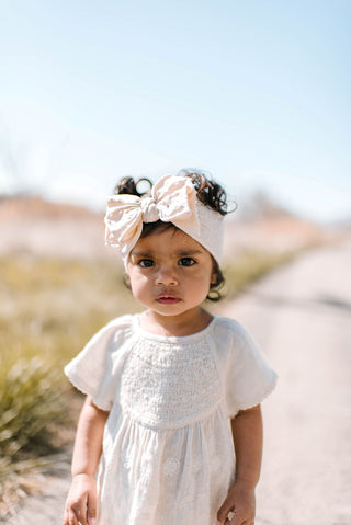 Baby Bling SHAB 2PK Box Set - Tropical Peach Dot + Oatmeal Dot, Baby Bling, Baby Baby Bling Headbands, Baby Bling, Baby Bling 2PK Box SHAB Set, Baby Bling Headband, Baby Bling Headbands, Baby
