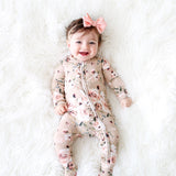 Posh Peanut Sienna Floral Ruffled Zippered Footie, Posh Peanut, Cyber Monday, Footie with Zipper, Posh Peanut, Posh Peanut Floral Footie, Posh Peanut Footie, Posh Peanut Footie with Zipper, P