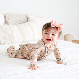 Posh Peanut Sienna Floral Ruffled Zippered Footie, Posh Peanut, Cyber Monday, Footie with Zipper, Posh Peanut, Posh Peanut Floral Footie, Posh Peanut Footie, Posh Peanut Footie with Zipper, P