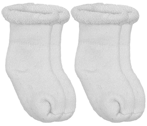 Kushies 2 Pack Terry Newborn Sock Set - White, Kushies Baby, Baby Socks, Baby SocksNebworn Socks, cf-type-socks, cf-vendor-kushies-baby, Cyber Monday, Kushie Baby, Kushies, Kushies Baby Socks