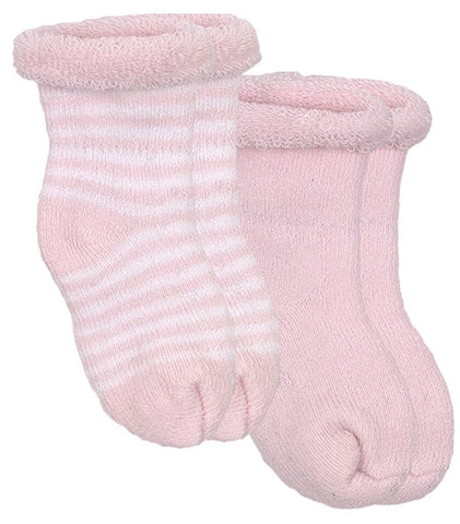 Kushies 2 Pack Terry Newborn Sock Set - Pink, Kushies Baby, Baby Socks, Baby SocksNebworn Socks, Kushie Baby, Kushies, Kushies Baby Socks, Kushies Newborn Socks, Newborn Girls Socks, Newborn 