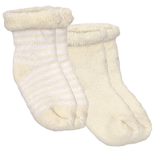 Kushies 2 Pack Terry Newborn Sock Set - Butter Yellow, Kushies Baby, Baby Socks, cf-type-socks, cf-vendor-kushies-baby, Gender Neutral Baby Socks, Gender Neutral Newborn Socks, Gender Neutral