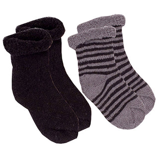 Kushies 2 Pack Terry Newborn Sock Set - Black, Kushies Baby, Baby Socks, Baby SocksNebworn Socks, Black Newborn Socks, Grey Newborn Socks, Kushie Baby, Kushies, Kushies 2 Pack Terry Newborn S