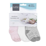 Kushies 6 Pack Terry Newborn Sock Set - Pink/White/Grey, Kushies Baby, Baby Socks, Baby SocksNebworn Socks, cf-type-socks, cf-vendor-kushies-baby, Gray Newborn Socks, Grey Newborn Socks, Kush