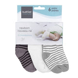 Kushies 6 Pack Terry Newborn Sock Set - Black/White/Grey, Kushies Baby, Baby Socks, Baby SocksNebworn Socks, Black Newborn Socks, cf-type-socks, cf-vendor-kushies-baby, Gender Neutral Newborn