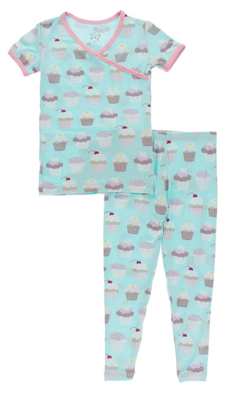 KicKee Pants Summer Sky Cupcakes S/S Kimono Pajama Set, KicKee Pants, CM22, KicKee, KicKee Pants, KicKee Pants Culinary Arts, KicKEe Pants Pajama Set, KicKee Pants Pajama set with Pants, KicK