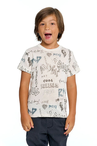 Chaser Scribble Mash Up S/S Tee, Chaser, cf-size-10, cf-size-12, cf-size-4, cf-size-5, cf-size-7, cf-type-shirt, cf-vendor-chaser, Chaser, Chaser Boys Tee, Chaser Scribble Mash Up S/S Tee, Ch
