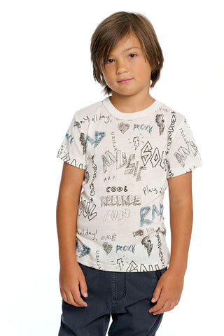 Chaser Scribble Mash Up S/S Tee, Chaser, cf-size-10, cf-size-12, cf-size-4, cf-size-5, cf-size-7, cf-type-shirt, cf-vendor-chaser, Chaser, Chaser Boys Tee, Chaser Scribble Mash Up S/S Tee, Ch