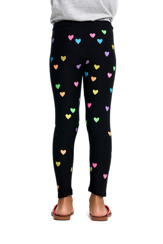 Chaser Rainbow Heart Black Leggings, Chaser, Chaser, Chaser Kids, Chaser Leggings, Chaser Pants, Chaser Rainbow Heart Black Leggings, Heart Leggings, JAN23, Rainbow Heart Leggings, Pants - Ba