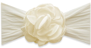 Baby Bling Silk Ruffle Flower Headband-Ivory, Baby Bling, Baby Baby Bling Headbands, Baby Bling, Baby Bling Bows, Baby Bling Flower Headband, Baby Bling Ivory Silk Ruffle Flower Headband, Bab