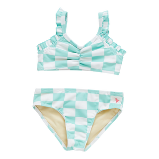 Pink Chicken Girls Claire Bikini - Mint Check, Pink Chicken, Bikini, cf-size-12y, cf-size-6y, cf-type-swimsuit, cf-vendor-pink-chicken, Mint Check, One Piece Swimsuit, Pink Chicken, Pink Chic