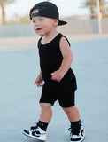 Little Bipsy Ribbed Biker Short - Black, Little Bipsy Collection, cf-size-5t-6t, cf-size-6-12-months, cf-type-shorts, cf-vendor-little-bipsy-collection, CM22, Gender Neutral, JAN23, LBSS22, L