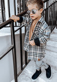 Little Bipsy Flannel Shacket - Ash, Little Bipsy Collection, Ash, CM22, Daddy + Me, Daddy and Me, Flannel, Flannel Shacket, Hooded Flannel, JAN23, Little Bipsy, Little Bipsy Collection, Littl