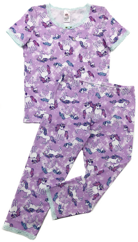 Esme Lavender Unicorn S/S Top & Cropped Legging Set, Esme, Camisole, Cyber Monday, Els PW 8258, End of Year, End of Year Sale, Esme, Esme Lavender Unicorn S/S Top & Cropped Legging Set, esme 