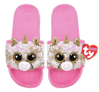 Ty Reversible Sequin Slides - Fantasia the Unicorn, Ty Inc, Shoes, Ty, Ty Fantasia the Unicorn, Ty Reversible Fantasia the Unicorn, Ty Reversible Sequin, Ty Reversible Sequin Pool Slide, Ty R